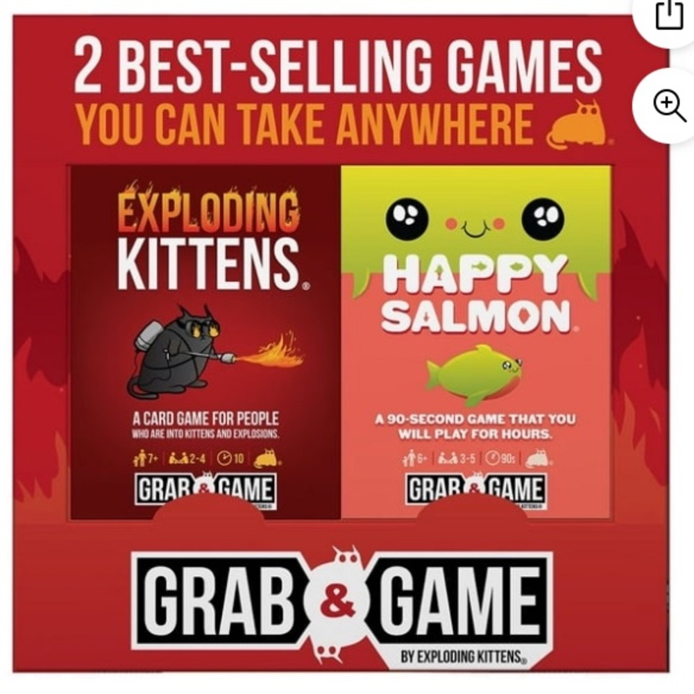 Exploding Kitchen & Happy Salmon Grab& Game Edition Card Game Bundle
